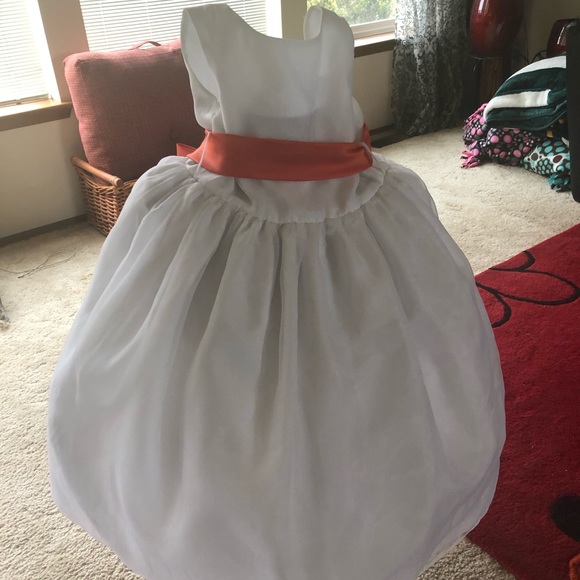 flower girl dress with buttons down back